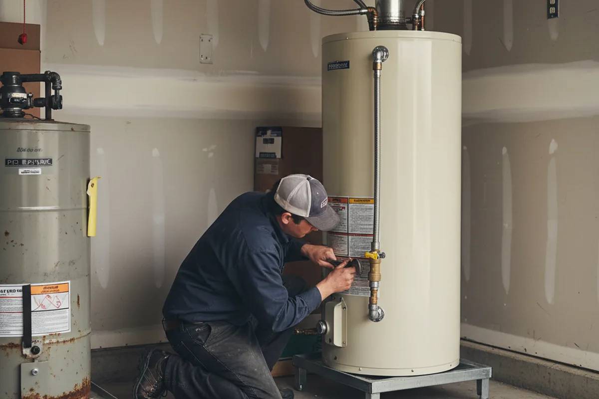 Water heater and shutoff valve replacement in New Haven